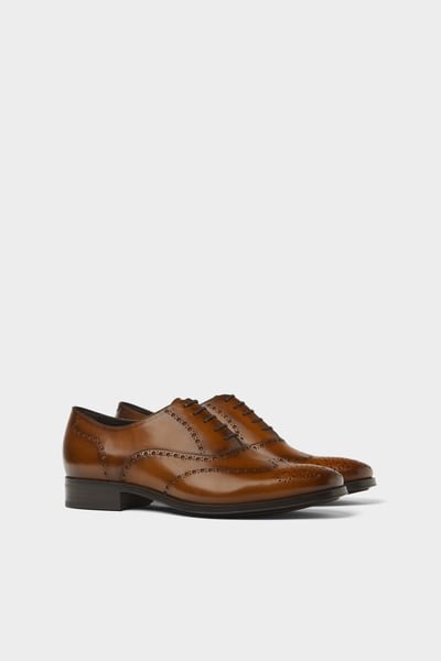 Leather Brogue Shoe - SUIT ADDICT