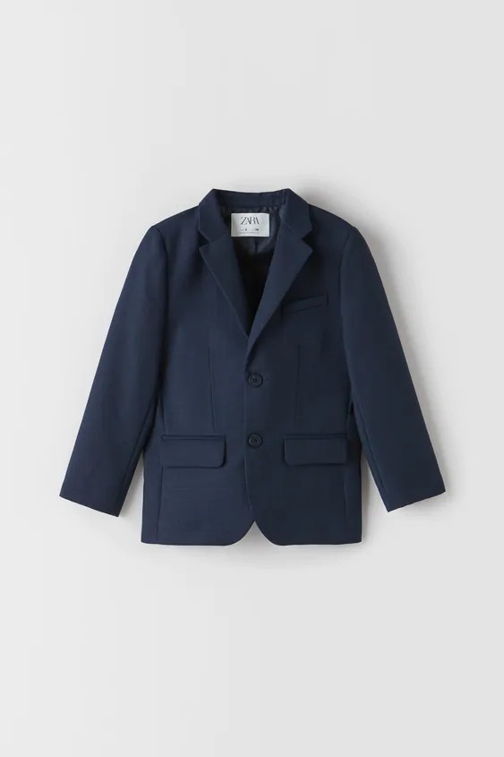 Kids Blue Textured Suit - SUIT ADDICT